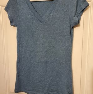 Teal V-neck tee